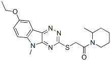 (9ci)-1-[[(8-乙氧基-5-甲基-5H-1,2,4-噻嗪并[5,6-b]吲哚-3-基)硫代]乙?；鵠-2-甲基-哌啶結(jié)構(gòu)式_603947-81-5結(jié)構(gòu)式