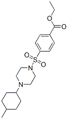 (9ci)-4-[[4-(4-甲基環(huán)己基)-1-哌嗪]磺?；鵠-苯甲酸乙酯結(jié)構(gòu)式_604762-05-2結(jié)構(gòu)式