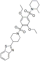 (9ci)-1-[[4-[[4-(2-苯并噻唑)-1-哌啶基]磺?；鵠-2,5-二乙氧基苯基]磺酰基]-2-甲基-哌啶結(jié)構(gòu)式_606083-07-2結(jié)構(gòu)式