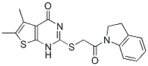 (9ci)-1-[[(1,4-二氫-5,6-二甲基-4-氧代噻吩并[2,3-d]嘧啶-2-基)硫代]乙?；鵠-2,3-二氫-1H-吲哚結(jié)構(gòu)式_606107-61-3結(jié)構(gòu)式