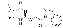 (9ci)-1-[[(1,4-二氫-5,6-二甲基-4-氧代噻吩并[2,3-d]嘧啶-2-基)硫代]乙?；鵠-2,3-二氫-2-甲基-1H-吲哚結(jié)構(gòu)式_606107-63-5結(jié)構(gòu)式