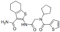 (9ci)-2-[[[環(huán)戊基(2-噻吩羰基)氨基]乙酰基]氨基]-4,5,6,7-四氫-苯并[b]噻吩-3-羧酰胺結(jié)構(gòu)式_606108-90-1結(jié)構(gòu)式