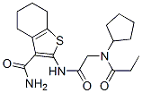 (9ci)-2-[[[環(huán)戊基(1-氧代丙基)氨基]乙?；鵠氨基]-4,5,6,7-四氫-苯并[b]噻吩-3-羧酰胺結(jié)構(gòu)式_606109-00-6結(jié)構(gòu)式