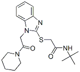(9ci)-n-(1,1-二甲基乙基)-2-[[1-[2-氧代-2-(1-哌啶基)乙基]-1H-苯并咪唑-2-基]硫代]-乙酰胺結構式_606109-82-4結構式