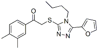 (9ci)-2-[[4-丁基-5-(2-呋喃)-4H-1,2,4-噻唑-3-基]硫代]-1-(3,4-二甲基苯基)-乙酮結構式_606111-39-1結構式