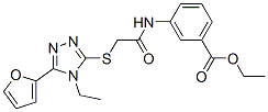 (9ci)-3-[[[[4-乙基-5-(2-呋喃)-4H-1,2,4-噻唑-3-基]硫代]乙?；鵠氨基]-苯甲酸乙酯結構式_606111-50-6結構式