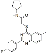 (9ci)-n-環(huán)戊基-2-[[2-(4-氟苯基)-6-甲基-4-喹唑啉]硫代]-乙酰胺結(jié)構(gòu)式_606131-34-4結(jié)構(gòu)式