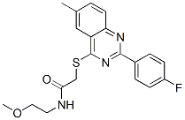 (9ci)-2-[[2-(4-氟苯基)-6-甲基-4-喹唑啉]硫代]-n-(2-甲氧基乙基)-乙酰胺結構式_606132-94-9結構式