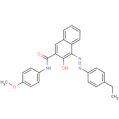4-[(4-乙基苯基)氮雜]-3-羥基-N-(4-甲氧基苯基)萘-2-羧酰胺結(jié)構(gòu)式_61050-41-7結(jié)構(gòu)式