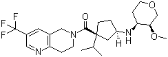 1,5-酐-2,3-雙脫氧-3-[[(1R,3S)-3-[[7,8-二氫-3-(三氟甲基)-1,6-萘啶-6(5H)-基]羰基]-3-(1-甲基乙基)環(huán)己基]氨基]-4-O-甲基-D-赤式-戊糖醇結構式_624733-88-6結構式