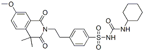3-環(huán)己基 -1-[4-[2-(7-甲氧基-4,4-二甲基-1,3-二氧代-異喹啉-2-基)乙基]苯基]磺酰基-脲結(jié)構(gòu)式_62783-47-5結(jié)構(gòu)式