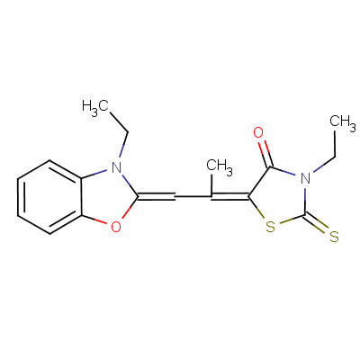 3-乙基-5-[2-(3-乙基-(3H)-苯并噁唑-2-基)-1-甲基亞乙基]-2-硫氧代噻唑啉-4-酮結構式_63123-26-2結構式