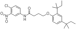 4-(2,4-二特戊基苯氧基)-N-(4-氯-3-硝基苯基)丁酰胺結(jié)構(gòu)式_63134-29-2結(jié)構(gòu)式