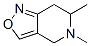 (9ci)-4,5,6,7-四氫-5,6-二甲基-異噁唑并[4,3-c]吡啶結(jié)構(gòu)式_63501-02-0結(jié)構(gòu)式
