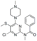 4-氯-2-(n-甲基苯甲?；被?-6-(4-甲基哌嗪)-5-(甲基硫代)嘧啶結(jié)構(gòu)式_63731-98-6結(jié)構(gòu)式