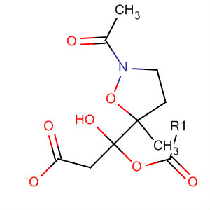 (5R)-2-乙酰基-5-甲基-5-異噁唑啉甲醇乙酸酯結(jié)構(gòu)式_64018-47-9結(jié)構(gòu)式