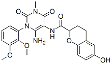  n-[6-氨基-1-(2,3-二甲氧基苯基)-1,2,3,4-四氫-3-甲基-2,4-二氧代-5-嘧啶]-3,4-二氫-6-羥基-2H-1-苯并吡喃-2-羧酰胺結構式_658061-93-9結構式