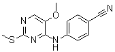 4-[[5-甲氧基-2-(甲基硫代)-4-嘧啶]氨基]-苯甲腈結構式_6623-82-1結構式