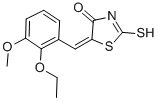 (5E)-5-(2-乙氧基-3-甲氧基亞芐基)-2-疏基-1,3-噻唑-4(5H)-酮結(jié)構(gòu)式_669747-24-4結(jié)構(gòu)式