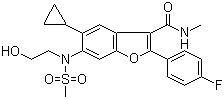 5-環(huán)丙基-2-(4-氟苯基)-6-[(2-羥基乙基)(甲基磺?；?氨基]-N-甲基-3-苯并呋喃羧酰胺結(jié)構(gòu)式_691852-58-1結(jié)構(gòu)式
