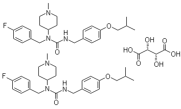 匹莫范色林 L-酒石酸鹽結構式_706782-28-7結構式
