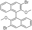 (R)-3,3-二溴-2,2-二甲氧基-1,1-聯(lián)萘結(jié)構(gòu)式_75640-69-6結(jié)構(gòu)式