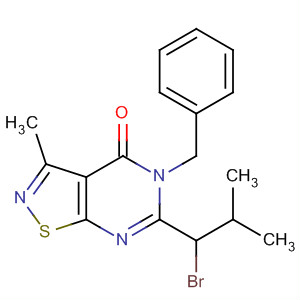 5-芐基-6-(1-溴-2-甲基-丙基)-3-甲基-5H-異噻唑并[5,4-d]嘧啶-4-酮結構式_758722-03-1結構式
