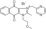 4,9-二氫-1-(2-甲氧基乙基)-2-甲基-4,9-二氧代-3-(2-吡嗪甲基)-1H-萘并[2,3-D]咪唑溴化物結(jié)構(gòu)式_781661-94-7結(jié)構(gòu)式