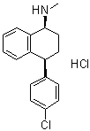 順式-4-(4-氯苯基)-1,2,3,4-四氫-N-甲基-1-萘胺鹽酸鹽結(jié)構(gòu)式_79559-98-1結(jié)構(gòu)式