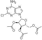 2-氯-6-氨基-9-(2’,3’,5’-三-O-乙?；?beta-D-呋喃核糖基)嘌呤結(jié)構(gòu)式_79999-39-6結(jié)構(gòu)式