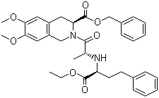 (S)-2-[(S)-2-((S)-1-乙氧羰基-3-苯基丙基氨基)丙?；鵠-6,7-二甲氧基-1,2,3,4-四氫異喹啉-3-甲酸芐酯結(jié)構(gòu)式_82637-57-8結(jié)構(gòu)式