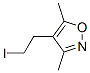 3,5-Dimethyl-4-(2-iodoethyl)isoxazoleStructure,83467-36-1Structure 3,5-Dimethyl-4-(2-iodoethyl)isoxazole Structure,83467-36-1Structure