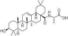 N-[(3beta)-3-羥基-28-氧代齊墩果-12-烯-28-基]-L-丙氨酸結(jié)構(gòu)式_851475-40-6結(jié)構(gòu)式