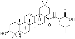 N-[(3beta)-3-羥基-28-氧代齊墩果-12-烯-28-基]-L-亮氨酸結構式_851475-43-9結構式