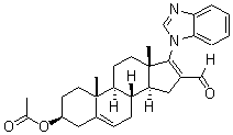(3S,8r,9s,10r,13s,14s)-17-(1H-苯并[d]咪唑-1-基)-16-甲?；?10,13-二甲基-2,3,4,7,8,9,10,11,12,13,14,15-do十氫-1H-環(huán)戊并[a]菲-3-基 乙酸酯結(jié)構(gòu)式_851895-78-8結(jié)構(gòu)式