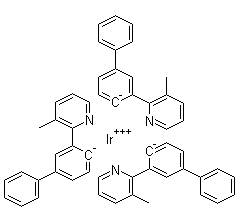 三[3-(3-甲基-2-吡啶-N)[1,1-聯(lián)苯]-4-基-C]-銥結(jié)構(gòu)式_861144-71-0結(jié)構(gòu)式
