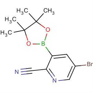 5-溴-3-(4,4,5,5-四甲基-1,3,2-二噁硼烷-2-基)-2-吡啶甲腈結(jié)構(gòu)式_863868-53-5結(jié)構(gòu)式