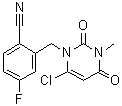 2-((6-氯-3-甲基-2,4-二氧代-3,4-二氫嘧啶-1(2H)-基)甲基)-4-氟苯甲腈結(jié)構(gòu)式_865759-24-6結(jié)構(gòu)式