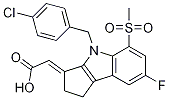 (E)-2-(4-(4-氯芐基)-7-氟-5-(甲基磺?；?-1,2-二氫環(huán)戊并[b]吲哚-3(4h)-基)乙酸結(jié)構(gòu)式_866215-99-8結(jié)構(gòu)式