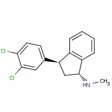 (1R,3s)-rel-3-(3,4-二氯苯基)-2,3-二氫-n-甲基-1H-茚-1-胺鹽酸鹽結構式_86939-10-8結構式
