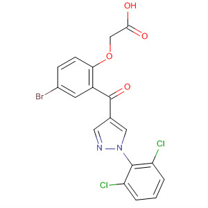 2-(4-溴-2-(1-(2,6-二氯苯基)-1H-吡唑-4-羰基)苯氧基)乙酸結(jié)構式_870810-00-7結(jié)構式
