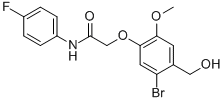 2-[5-溴-4-(羥基甲基)-2-甲氧基苯氧基]-n-(4-氟苯基)-乙酰胺結構式_870981-53-6結構式