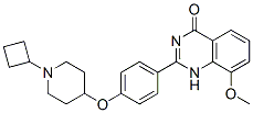 (9ci)-2-[4-[(1-環(huán)丁基-4-哌啶基)氧基]苯基]-8-甲氧基-4(1H)-喹唑啉酮結構式_870996-72-8結構式
