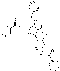(2R,3r,4r,5s)-5-(4-苯酰胺-2-氧代嘧啶-1(2H)-基)-2-((苯甲?；趸?甲基)-4-氟-4-甲基四氫呋喃-3-苯甲酸結(jié)構(gòu)式_874638-94-5結(jié)構(gòu)式