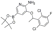 3-(1-(2,6-二氯-3-氟苯基)乙氧基)-5-(4,4,5,5-四甲基-1,3,2-二噁硼烷-2-基)吡啶-2-胺結(jié)構(gòu)式_877399-08-1結(jié)構(gòu)式