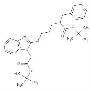{2-[3-(芐基-叔丁氧基羰基-氨基)-丙基磺?；鵠-苯并咪唑-1-基}-乙酸叔丁酯結(jié)構(gòu)式_877624-69-6結(jié)構(gòu)式