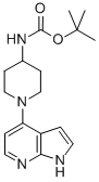 N-[1-(1H-吡咯并[2,3-B]吡啶-4-基)-4-哌啶基]-氨基甲酸-1,1-二甲基乙酯結(jié)構(gòu)式_885500-34-5結(jié)構(gòu)式