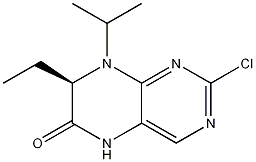(7R)-2-氯-7-乙基-7,8-二氫-8-(1-甲基乙基)-6(5h)-蝶啶酮結(jié)構(gòu)式_889877-77-4結(jié)構(gòu)式