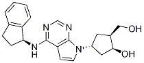 (1S,2s,4r)-4-(4-((s)-2,3-二氫-1H-茚-1-基氨基)-7h-吡咯并[2,3-d]嘧啶-7-基)-2-(羥基甲基)環(huán)戊醇結(jié)構(gòu)式_905580-90-7結(jié)構(gòu)式