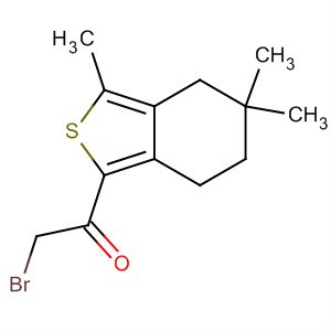 2-溴-1-(3,5,5-三甲基-4,5,6,7-四氫-苯并[c]噻吩-1-基)-乙酮結(jié)構(gòu)式_910635-87-9結(jié)構(gòu)式